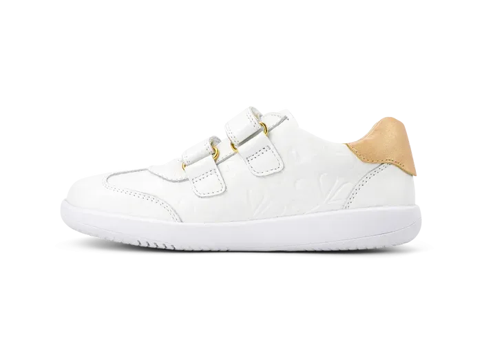 Active Comfort Bobux KID  Sprite - White   Pale Gold