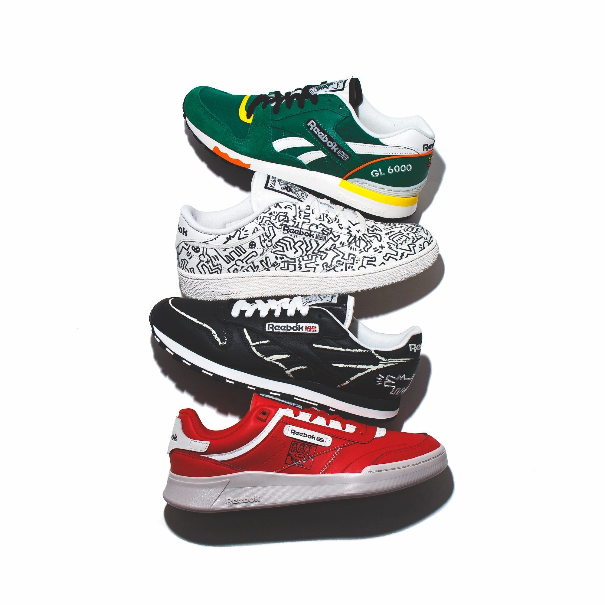 Active Breeze Reebok Classics Men x Keith Haring Club C Legacy Red Chalk GZ1459