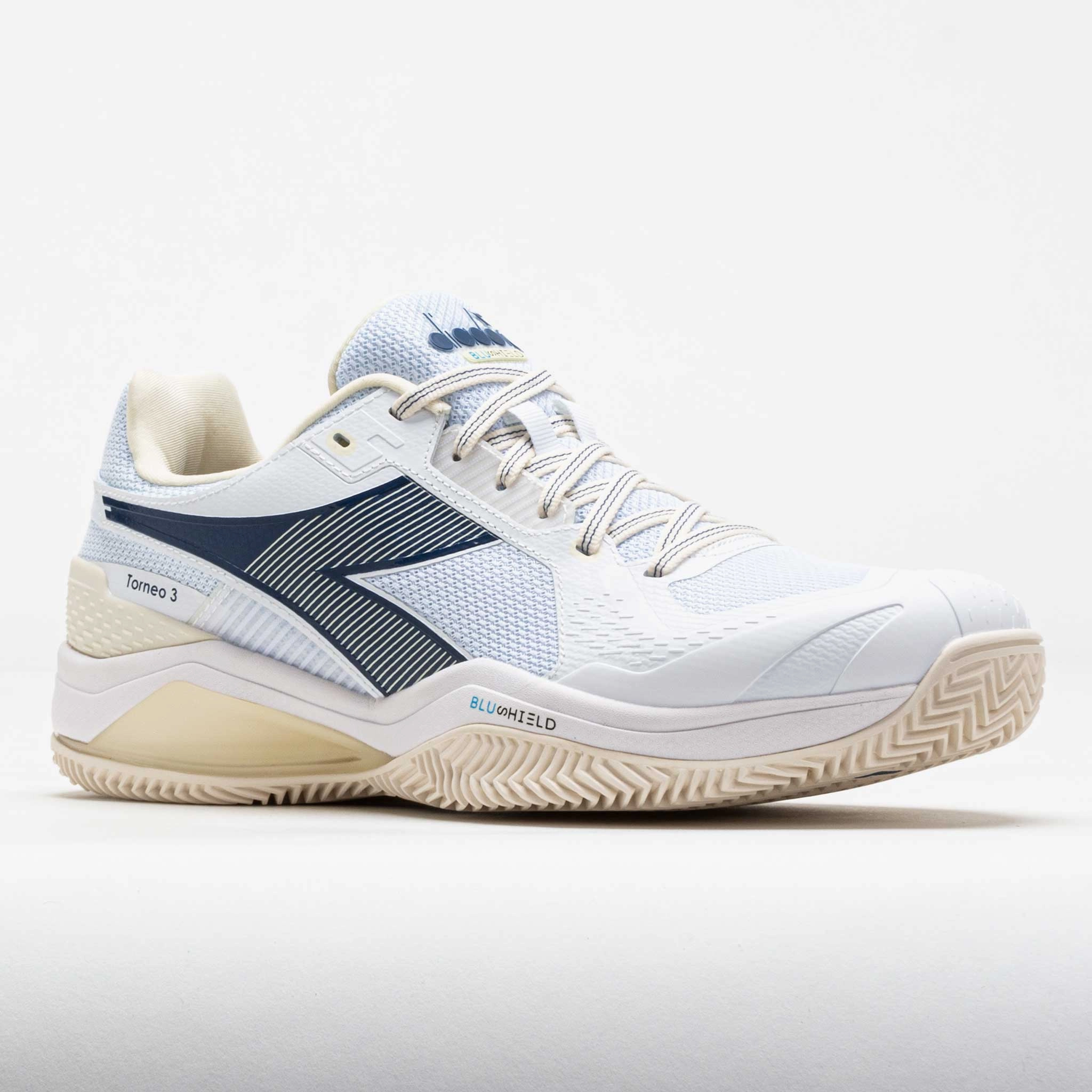 Active Frame Diadora Blushield Torneo 3 Clay Men's White/Ensign Blue/Whisper White