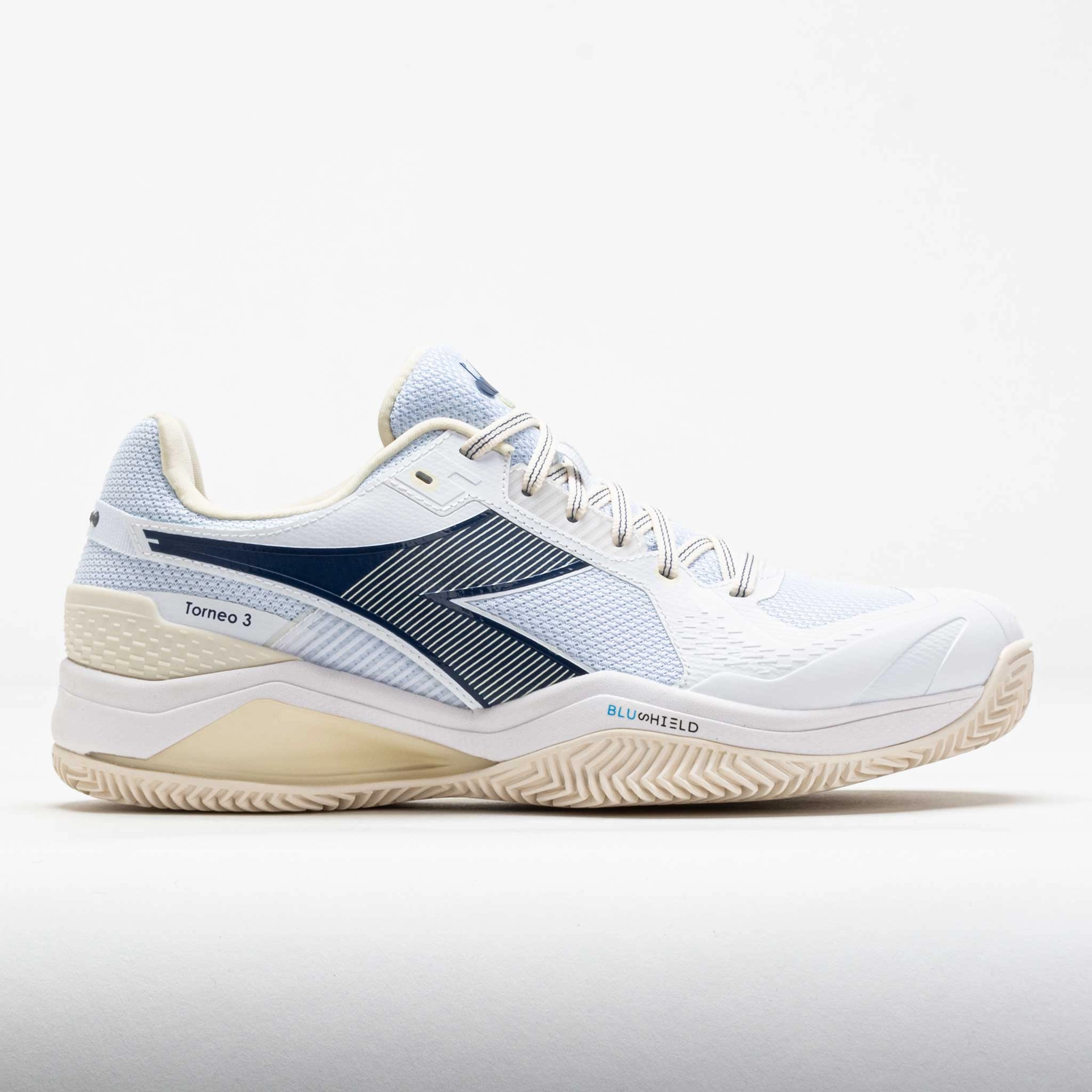 Active Frame Diadora Blushield Torneo 3 Clay Men's White/Ensign Blue/Whisper White