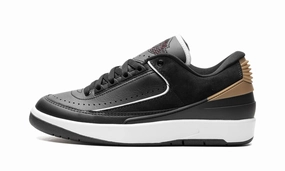 Cruise Wear Comfortable Upper Wmns Air Jordan 2 Retro Low 'Black Metallic Gold'