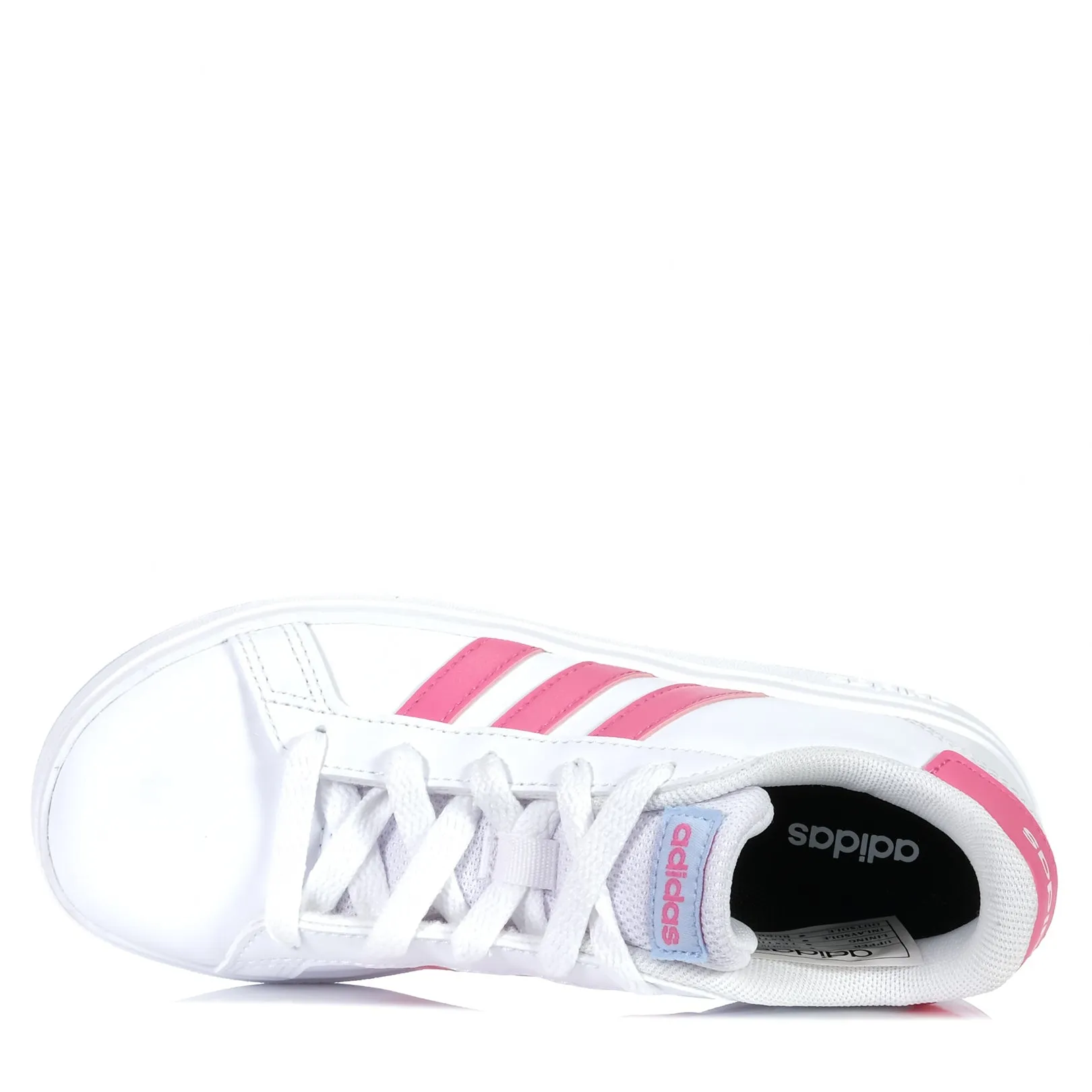 Adidas Grand Court 2.0 Youth White/Pink Glam traction