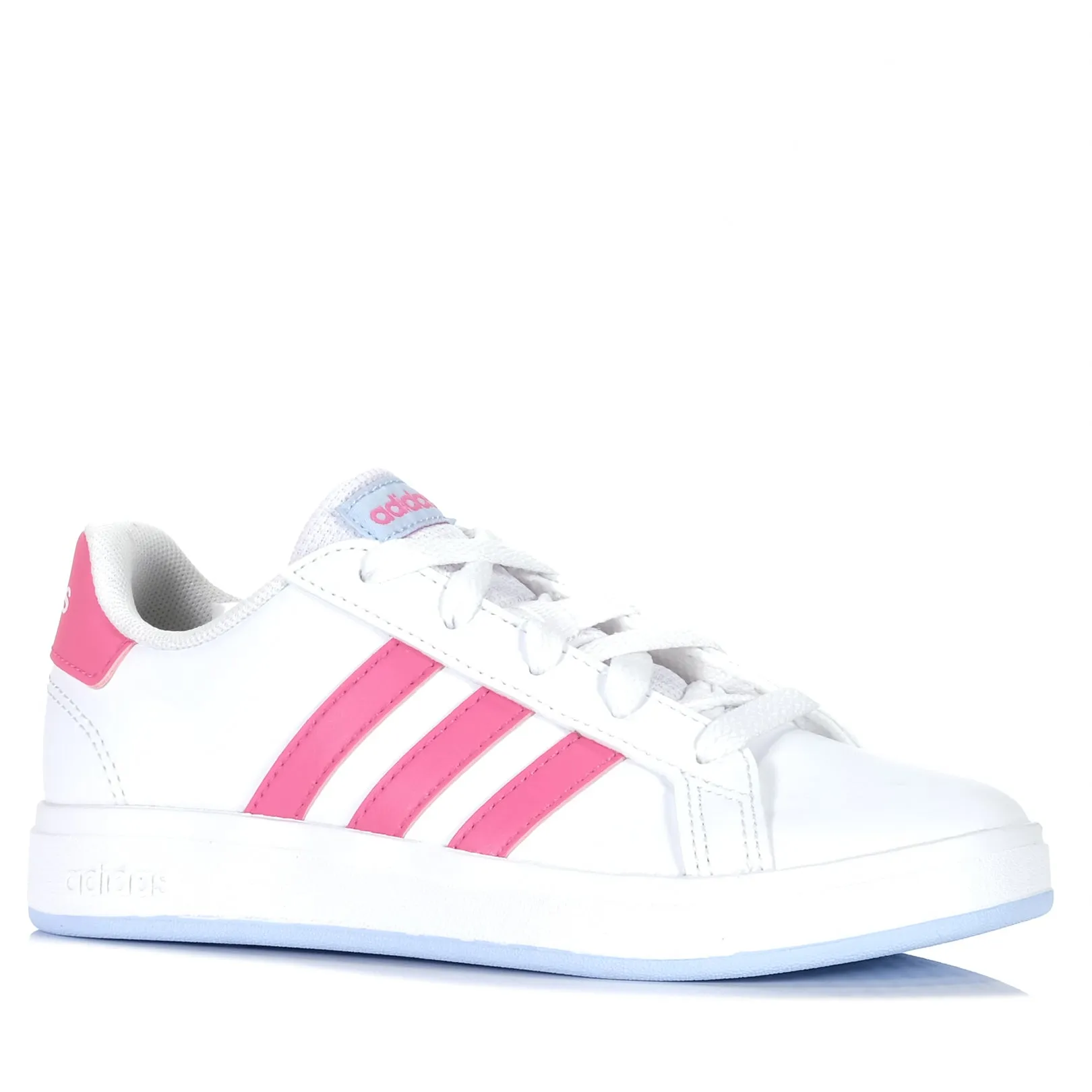 Adidas Grand Court 2.0 Youth White/Pink Glam traction