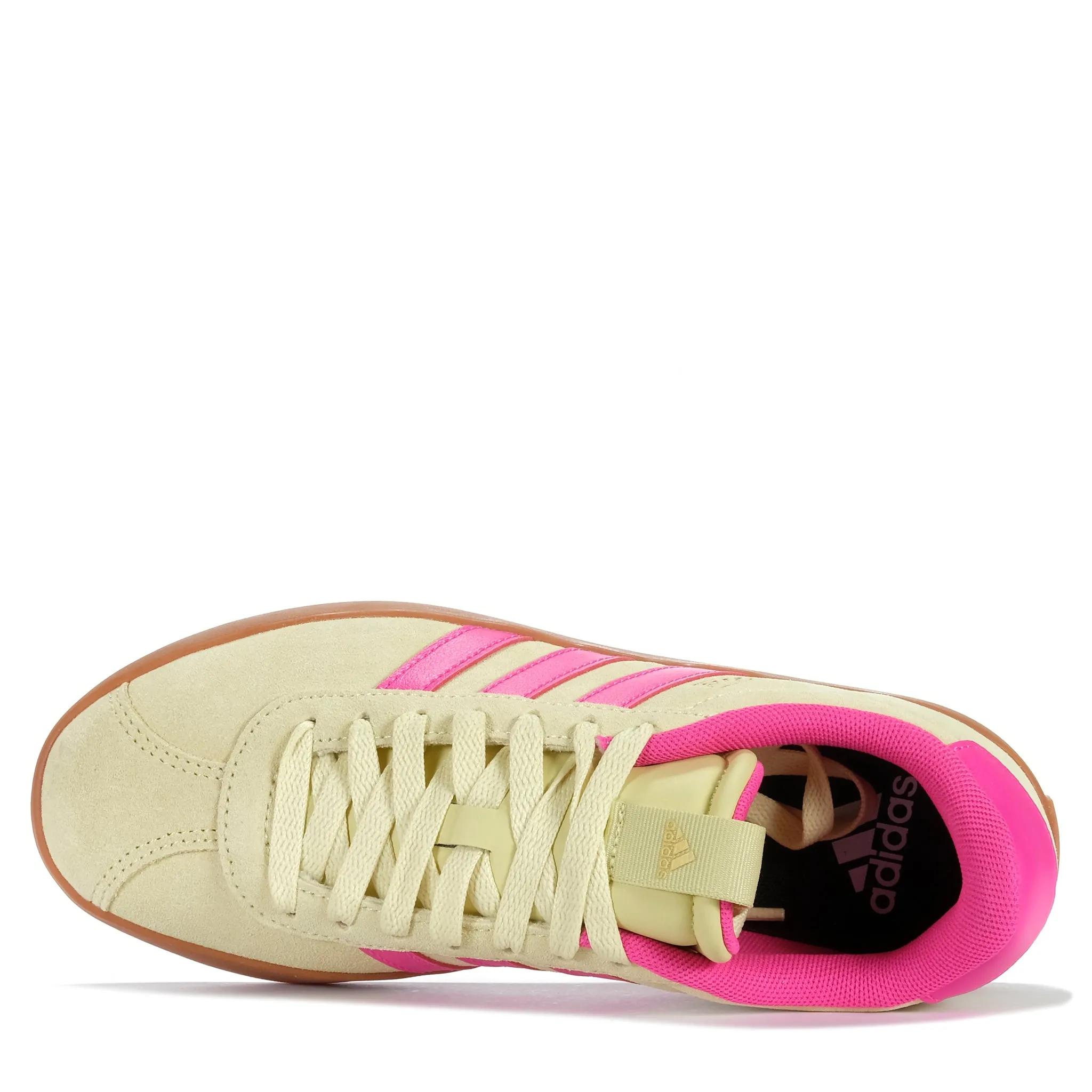Adidas VL Court 3.0 Womens Powder Yellow/Pink Glamorous