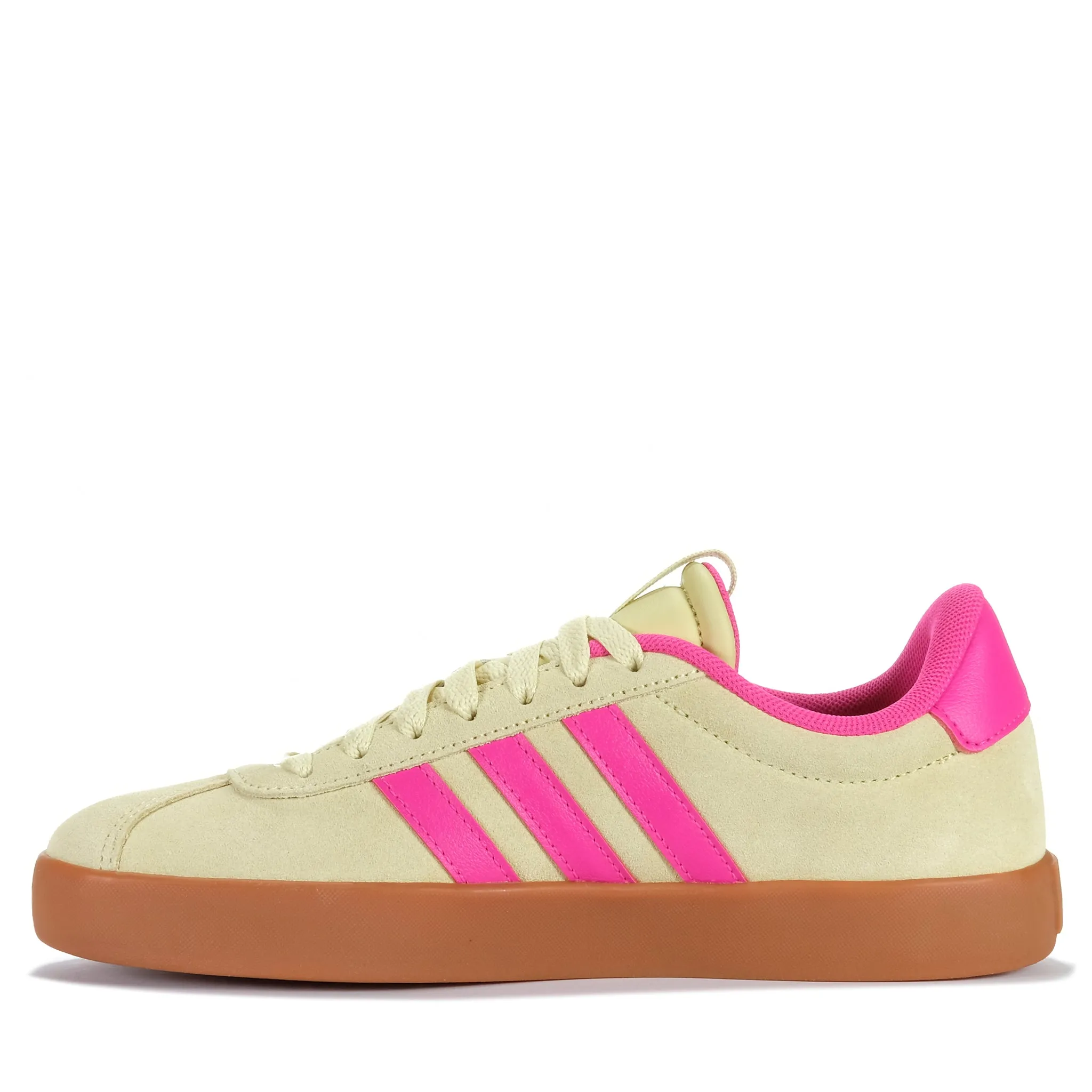 Adidas VL Court 3.0 Womens Powder Yellow/Pink Glamorous