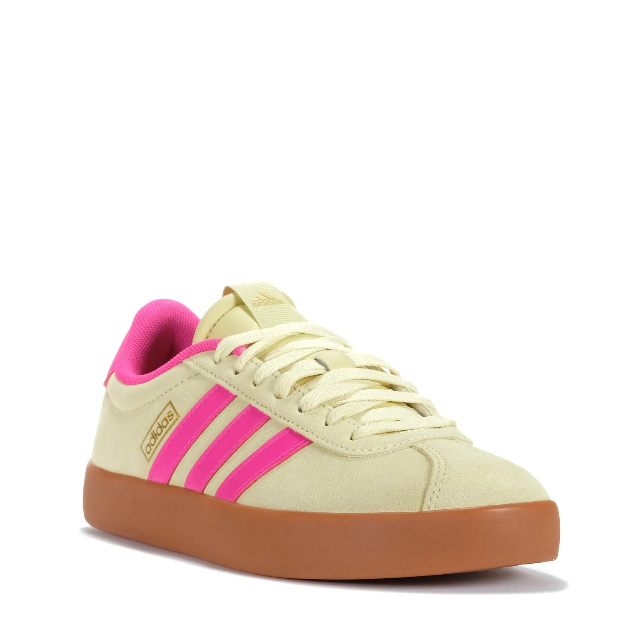 Adidas VL Court 3.0 Womens Powder Yellow/Pink Glamorous