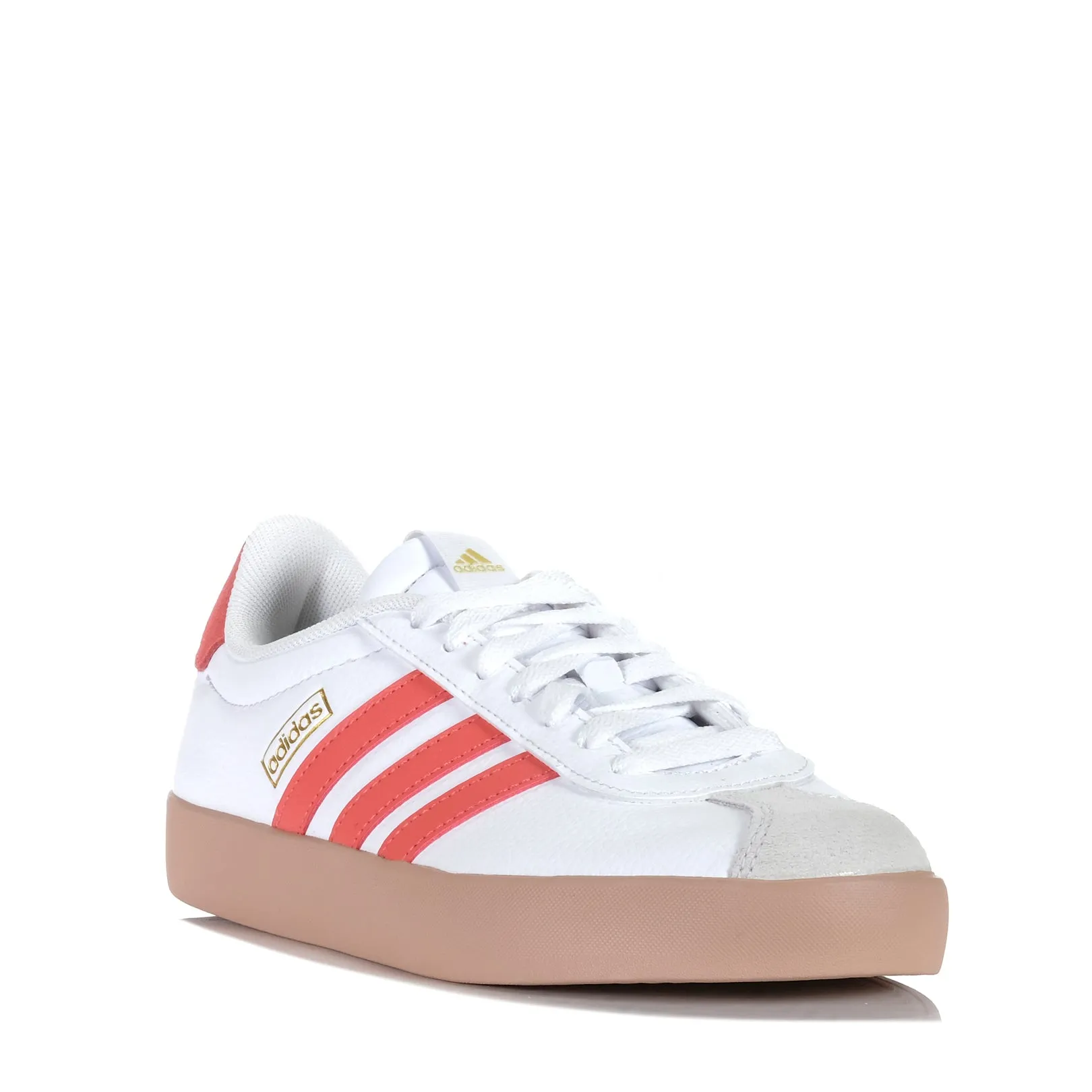 Adidas VL Court 3.0 Womens White/Preloved Scarlet Glam silhouette