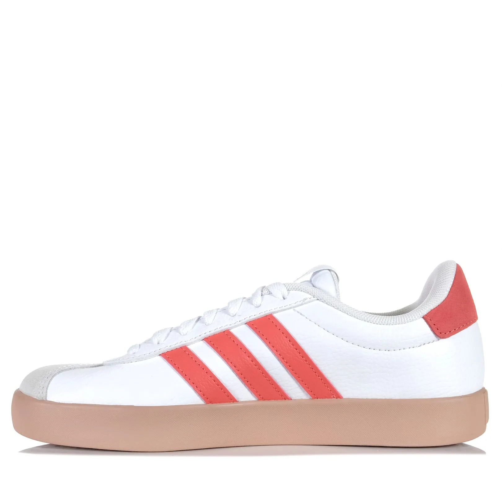 Adidas VL Court 3.0 Womens White/Preloved Scarlet Glam silhouette