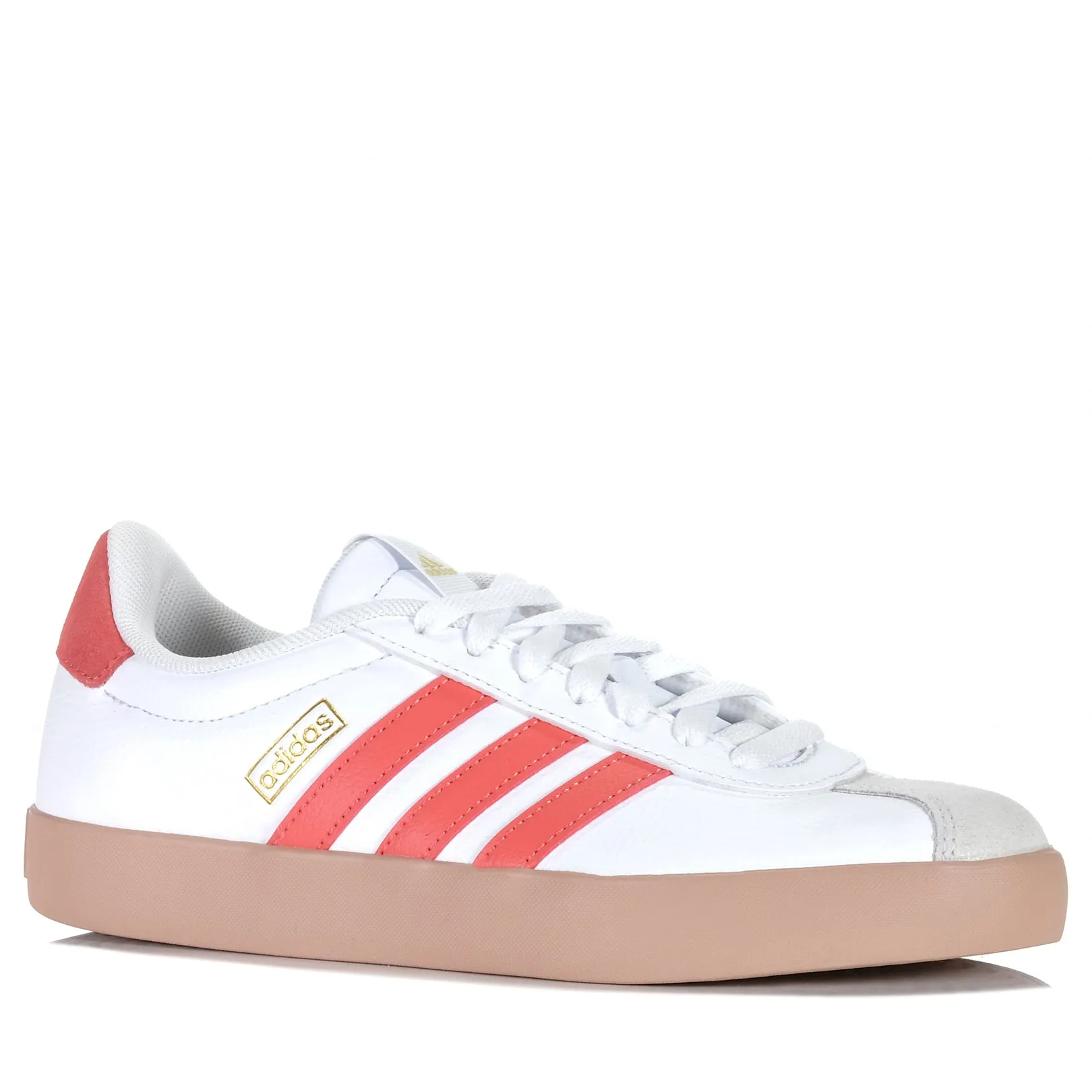 Functional shock absorption Adidas VL Court 3.0 Womens White/Preloved Scarlet