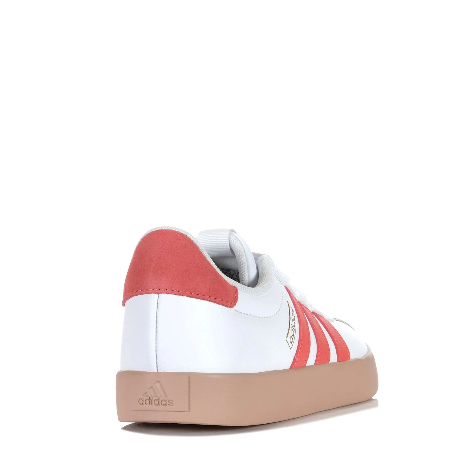 Adidas VL Court 3.0 Womens White/Preloved Scarlet Glam silhouette