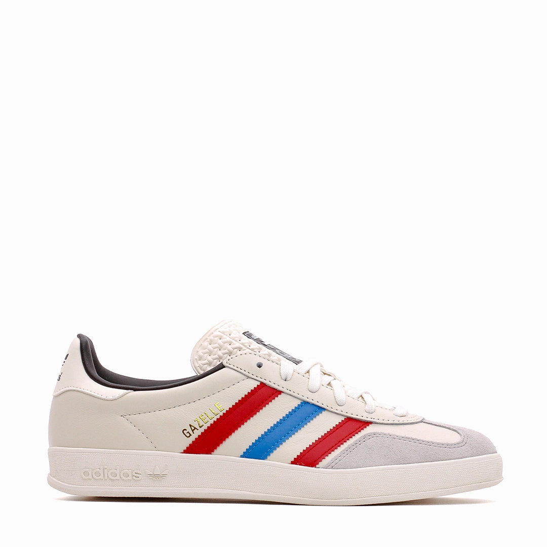 Adidas Men Gazelle Indoor White Scarlet IE9091 Coffee Run