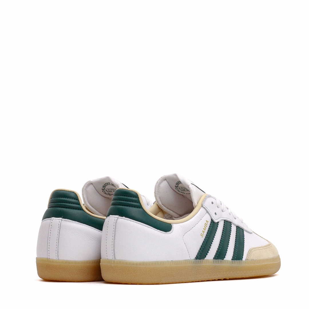 Adidas Men Samba OG Cloud White Collegiate Green Gum JS3831 Soft Motion Glide