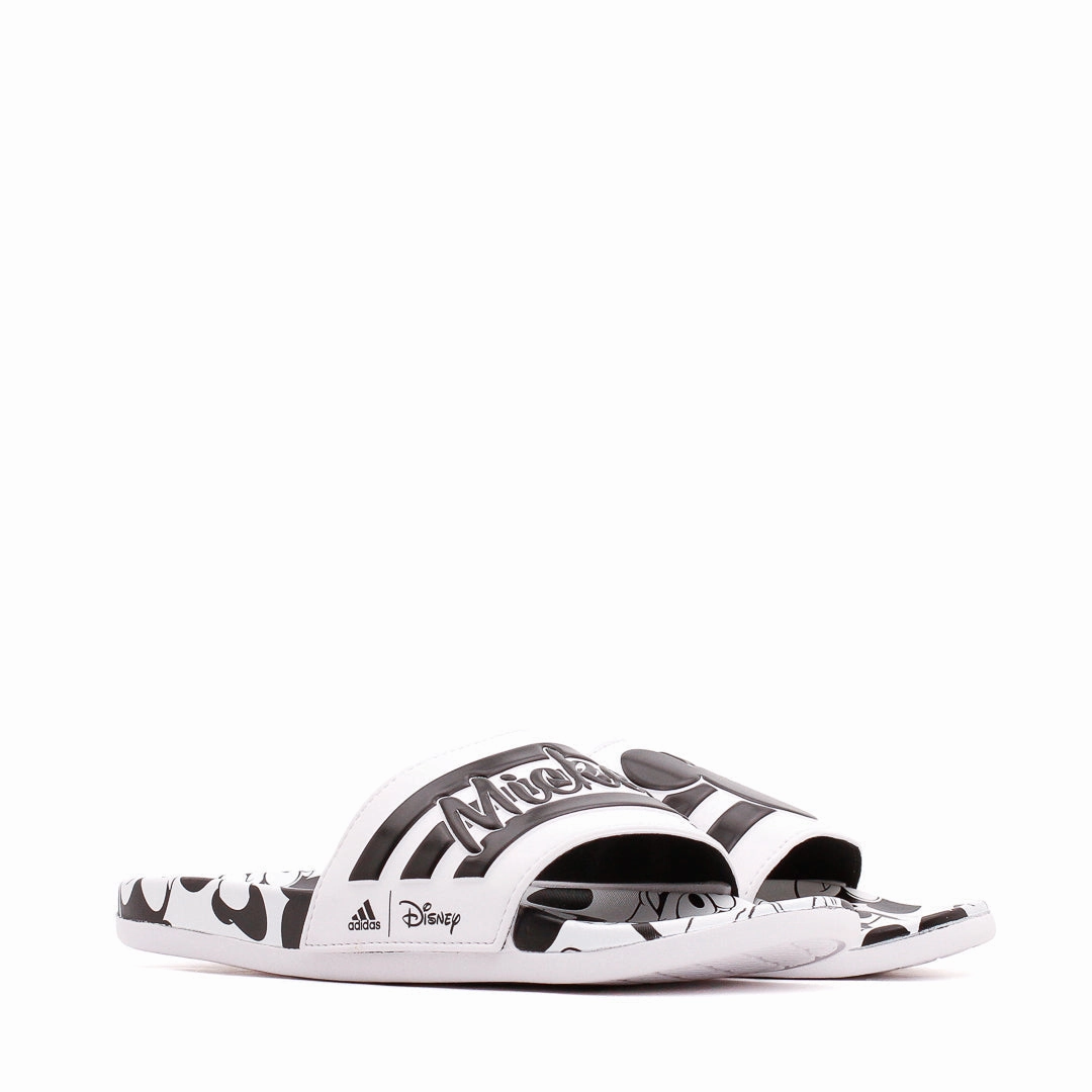 Adidas Men X Disney Mickey Mouse Adilette Comfort Slides Black White GW1057 Slip-On Style