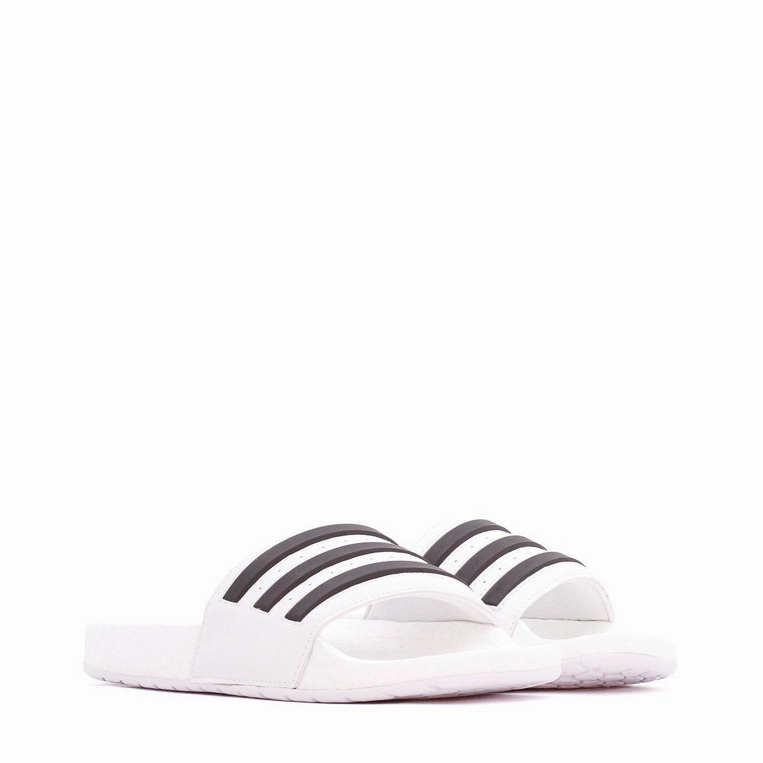 Adidas Originals Men Adilette Boost White Black FY8155 Trendy Finish