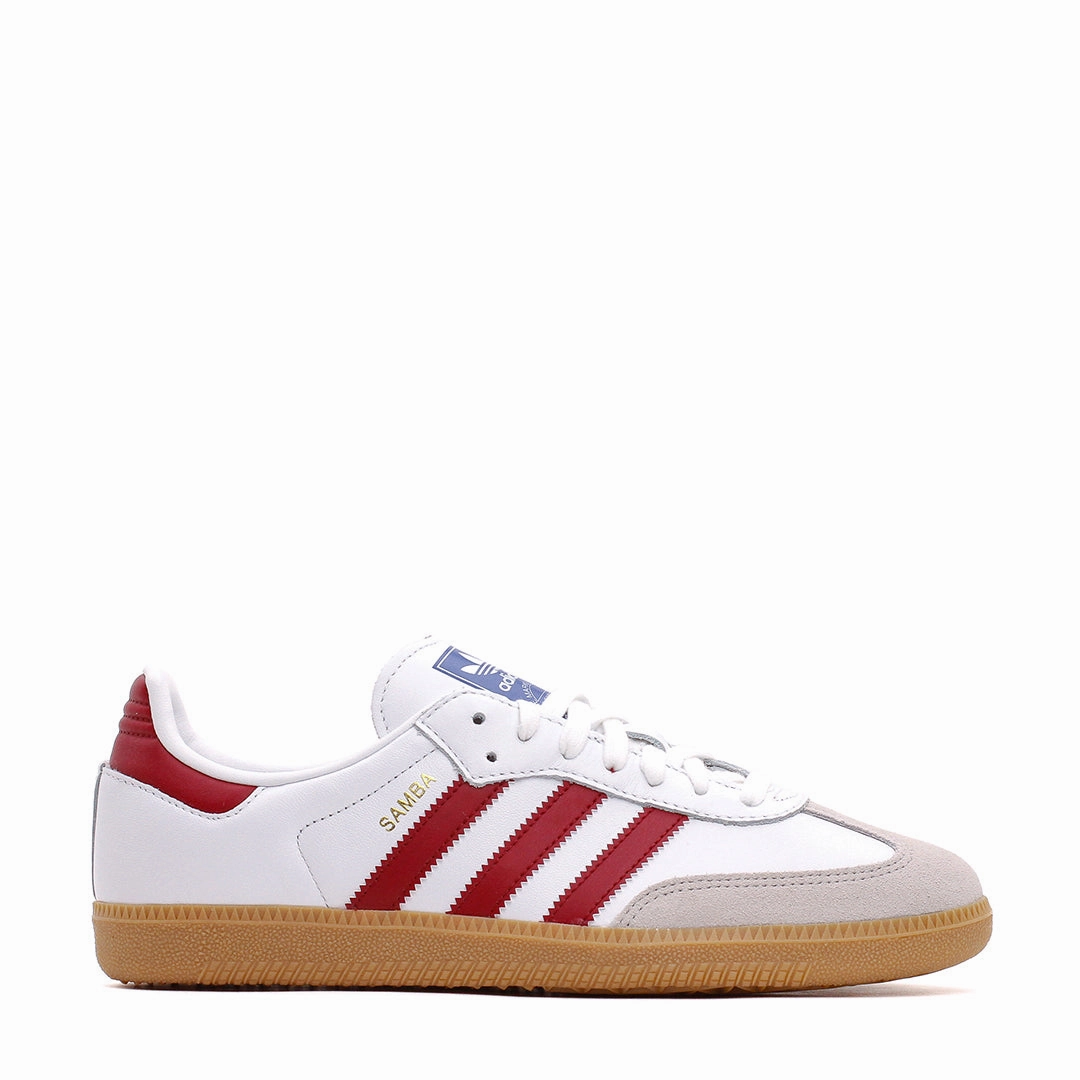 Adidas Originals Men Samba OG White Burgundy IF3813 Easy Step Move