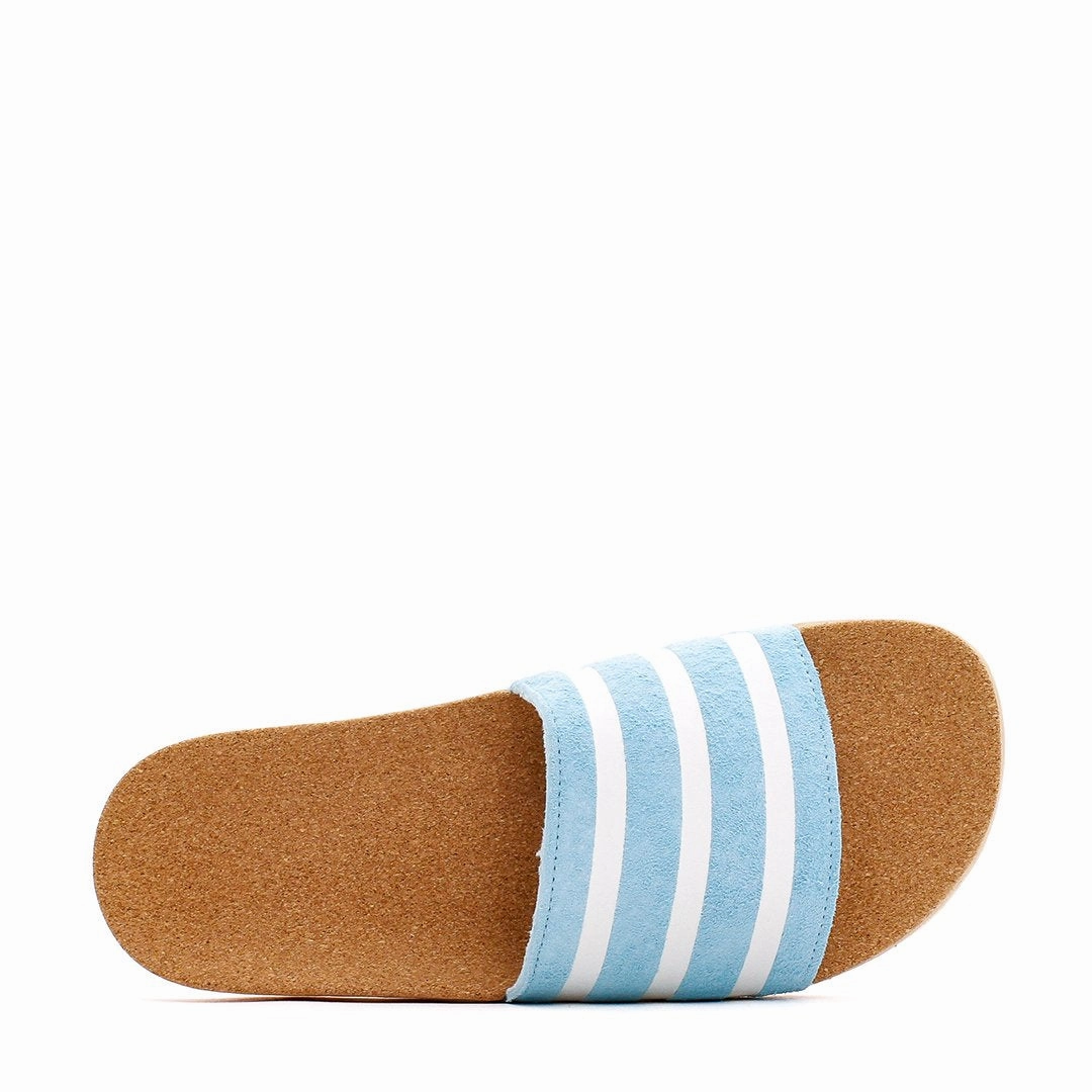 Adidas Originals Women Adilette Sky Blue White FX5918 Platform Style