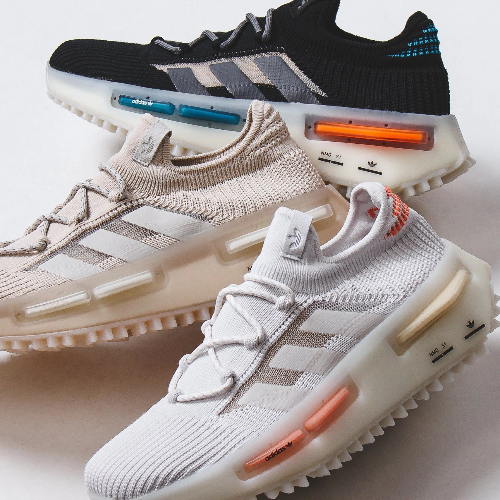 Adidas Originals Women NMD S1 Boost White HQ4465 Office Appropriate