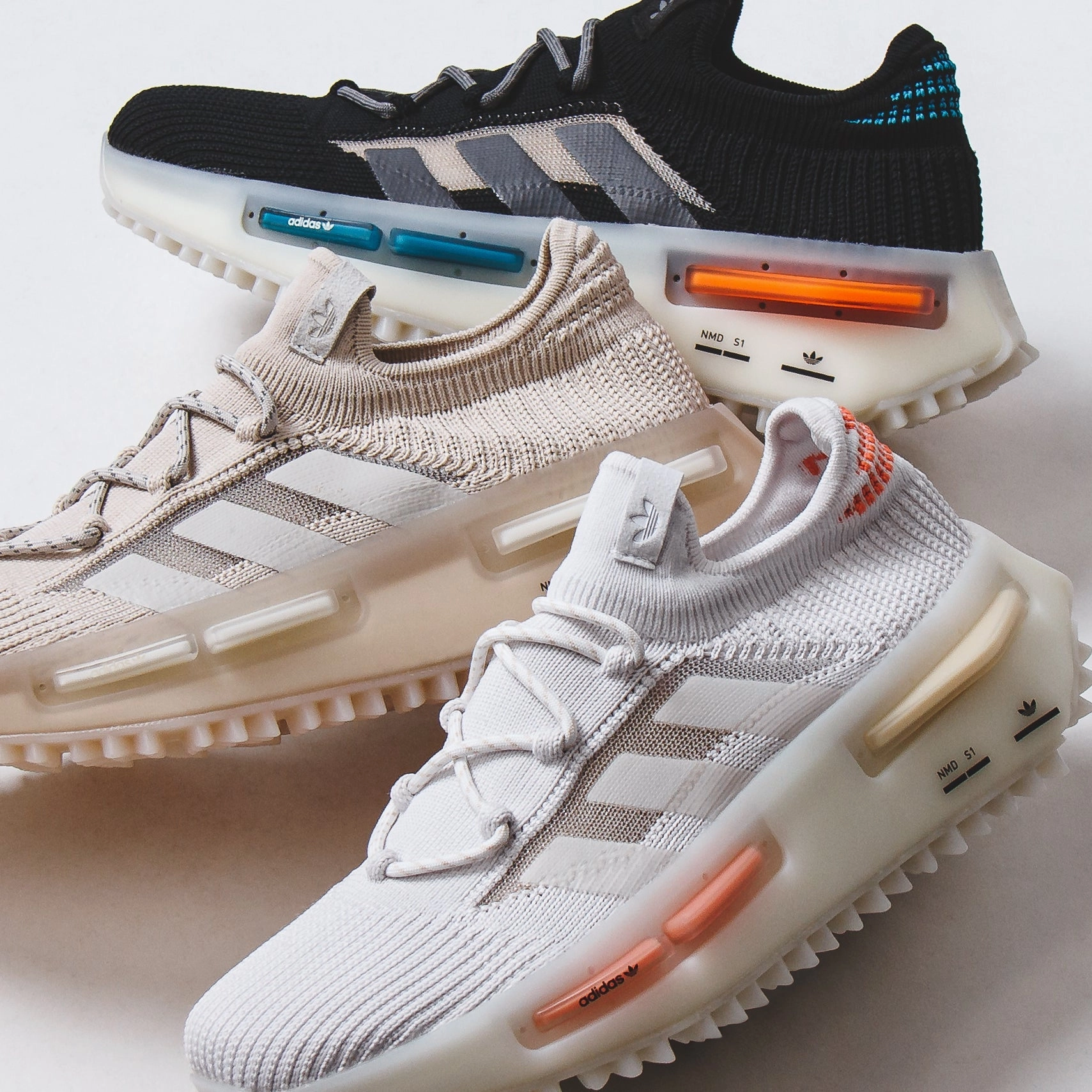 Adidas Originals Women NMD S1 Boost White HQ4465 Soft Arch Layer