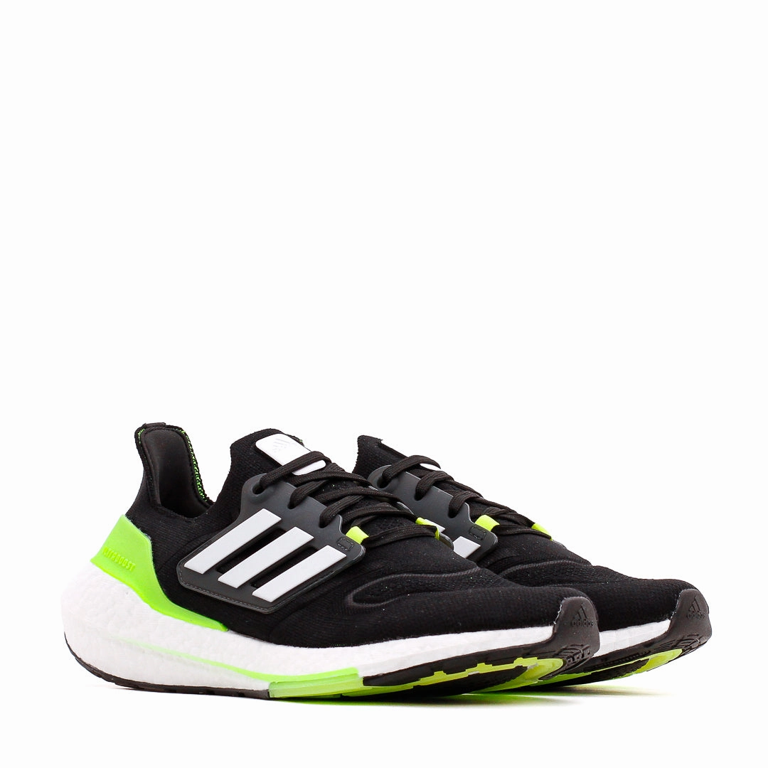Adidas Running Men Ultraboost 22 Black Green GX6640 Everyday Cushioning