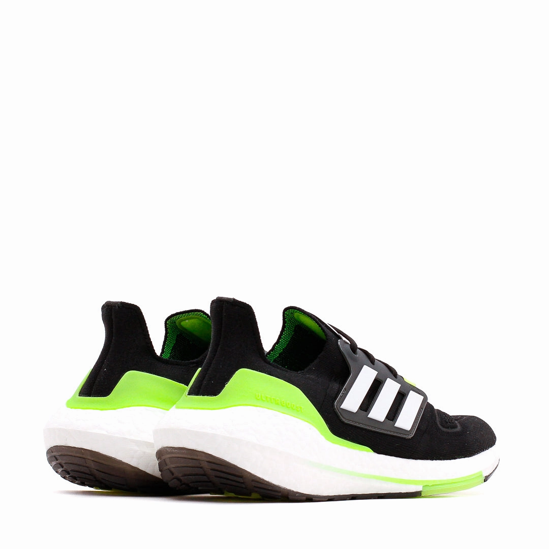 Adidas Running Men Ultraboost 22 Black Green GX6640 Everyday Cushioning