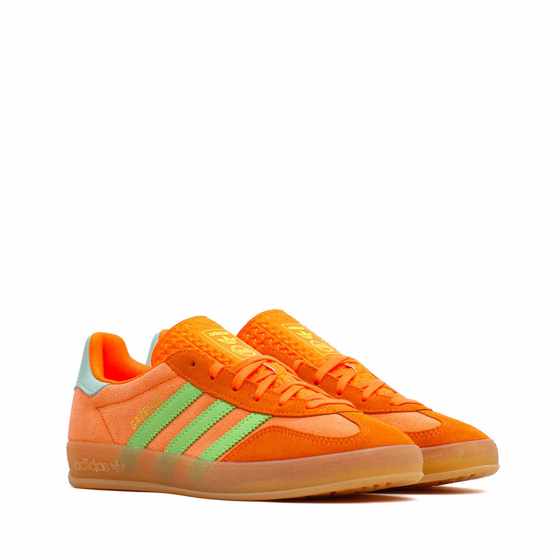 Adidas Women Gazelle Indoor Solar Orange Clear Mint JQ0193 Soft Ride