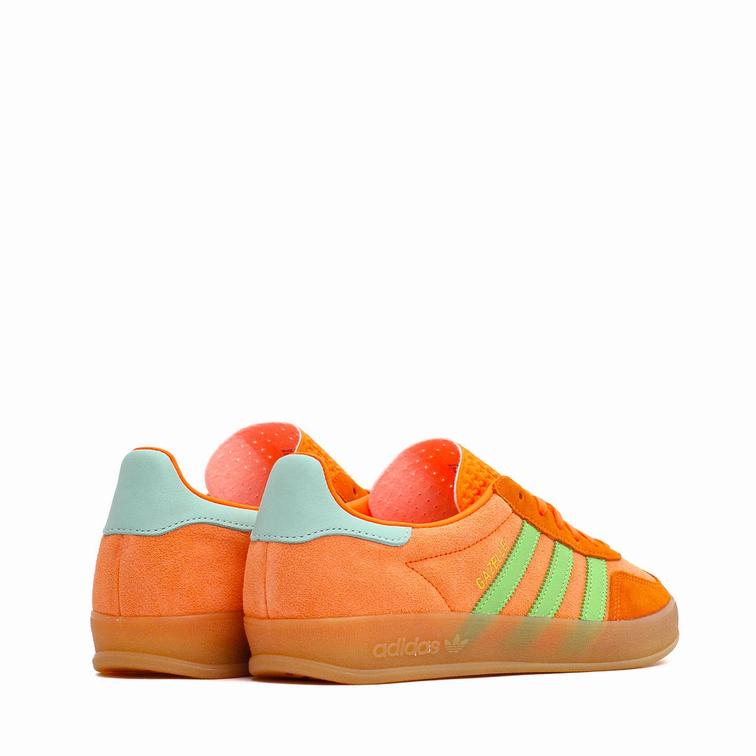 Adidas Women Gazelle Indoor Solar Orange Clear Mint JQ0193 Soft Ride