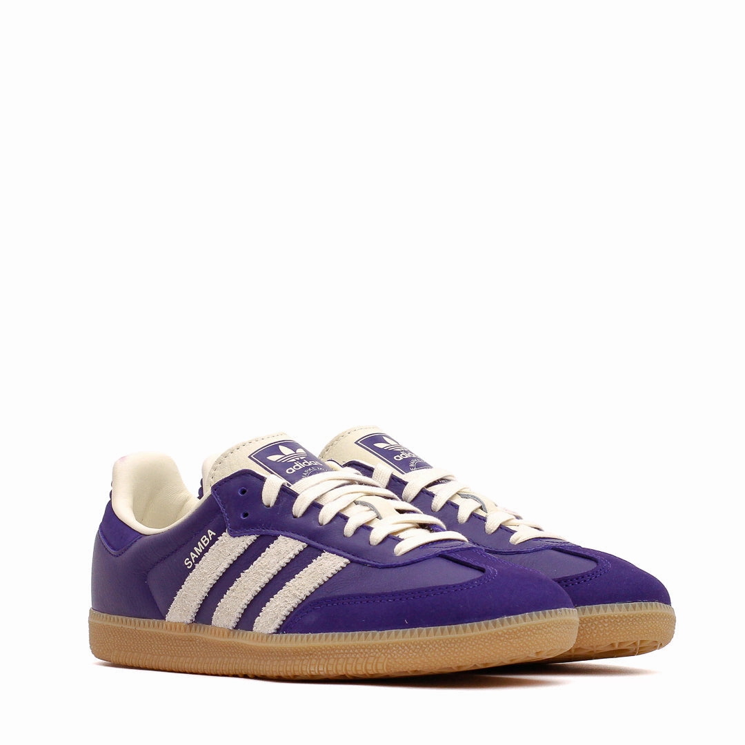 Adidas Women Samba OG Collegiate Purple Cream JI2736 Quick Slip