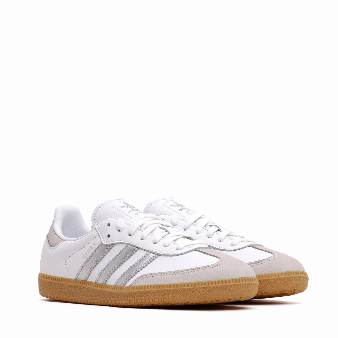Adidas Women Samba OG White Silver Core JI2725 Durable Craftsmanship