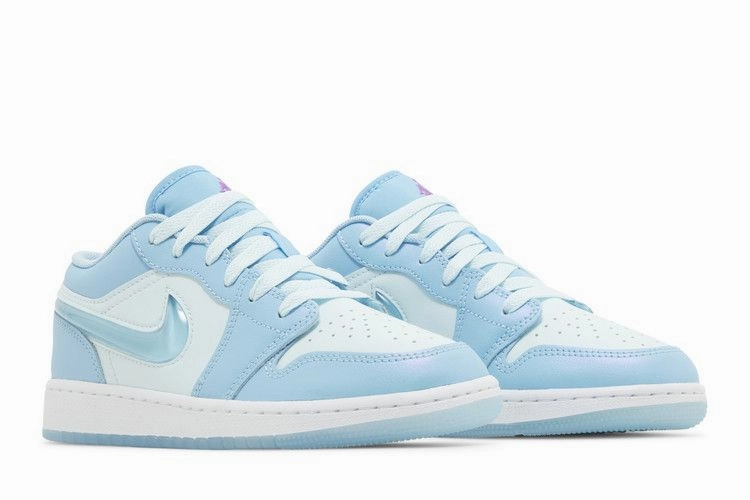 Air Jordan 1 Low SE GS 'Aquarius Blue' Urban Step-On Move Layer