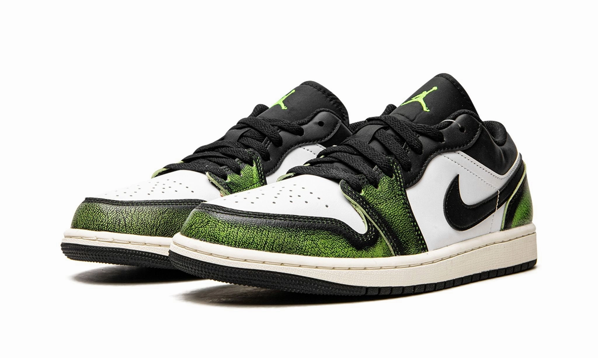 Air Jordan 1 Low Wear Away Electric Green Light Step