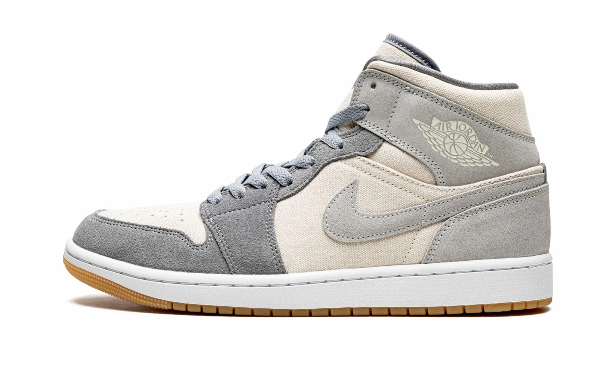Air Jordan 1 Mid Coconut Milk Particle Grey Enhanced design Urban Luxury