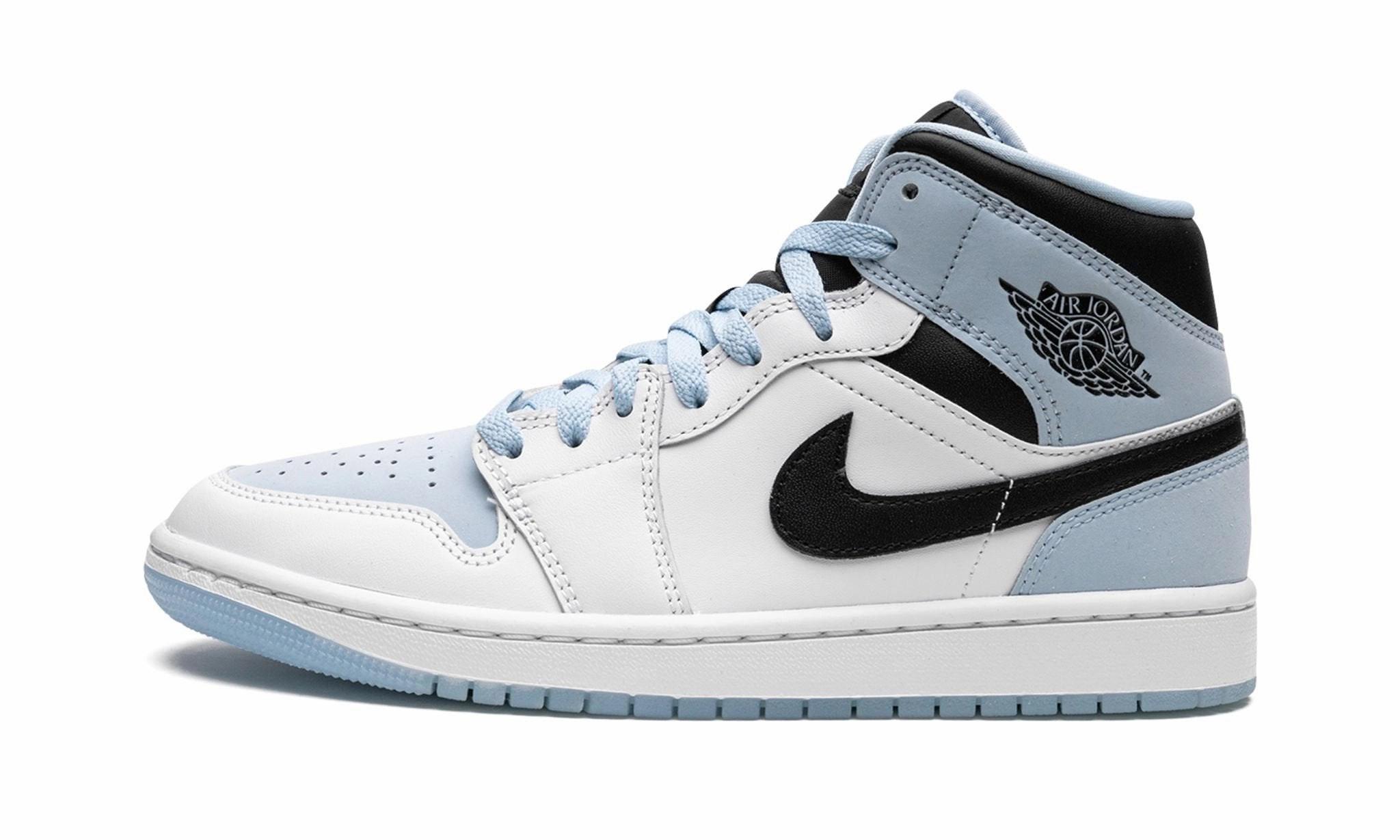Total Balance Endurance Style. Air Jordan 1 Mid White Ice Blue