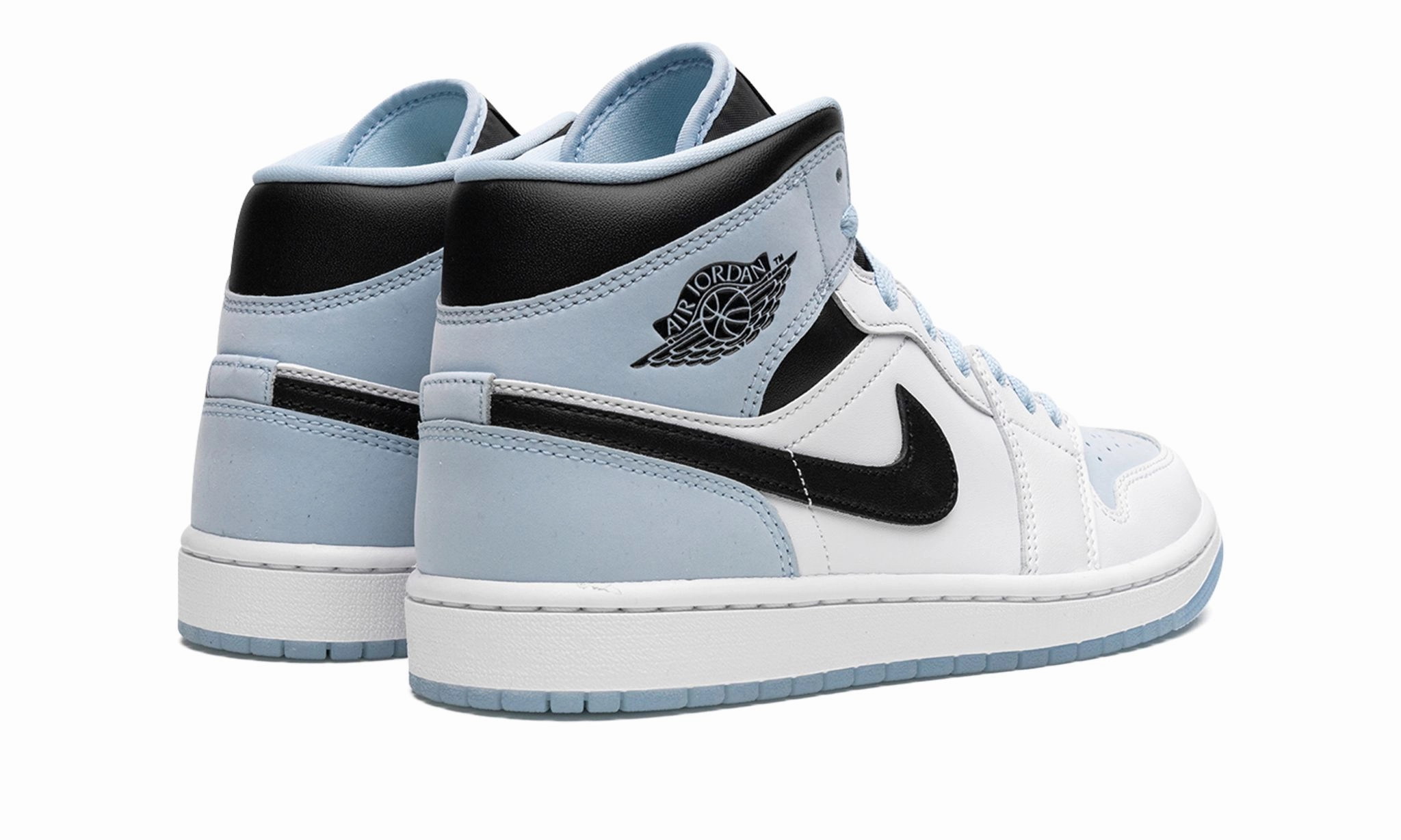 Air Jordan 1 Mid White Ice Blue Layered sole