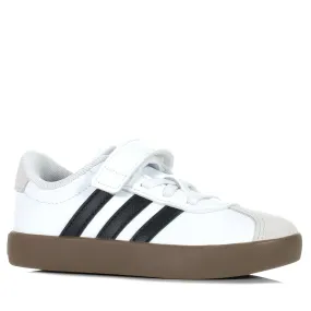 Adidas VL Court 3.0 Kids White/Black Fitted Traction