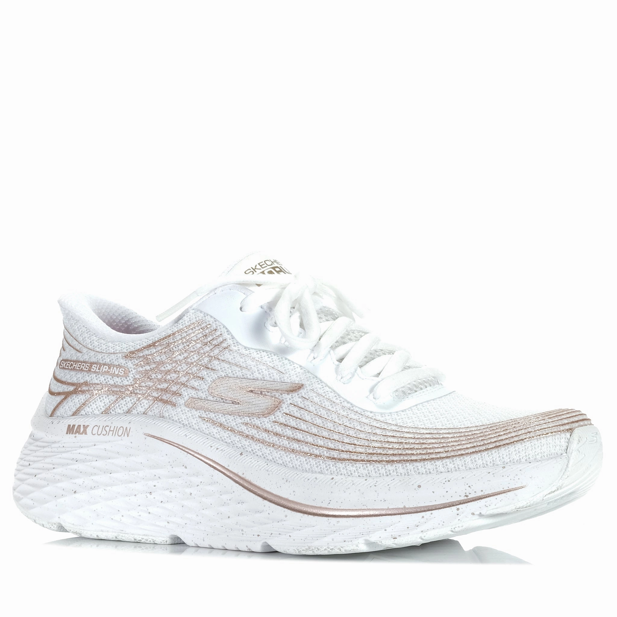 Minimalist Style Skechers Max Cushioning Elite 2.0 - Kaplan White/Rose Gold 12964