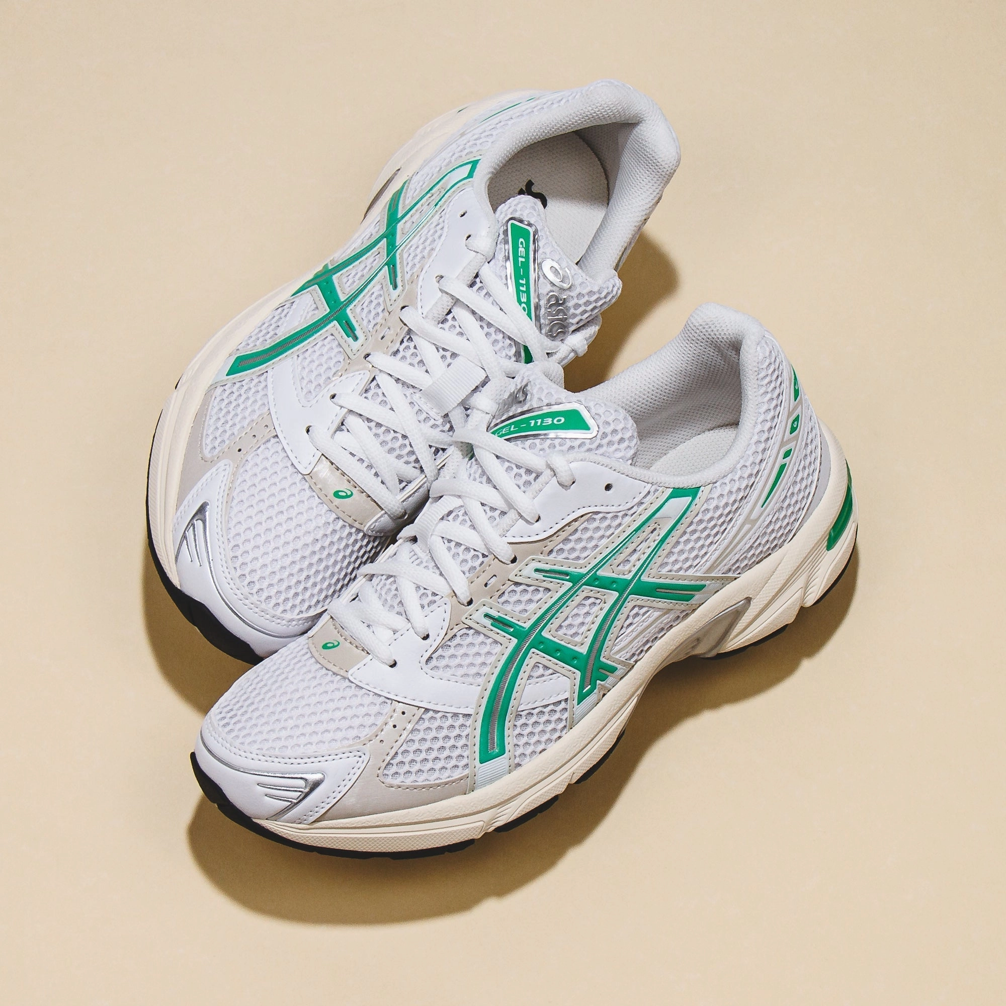 Asics Women Gel-1130 White Green 1202A164-114 Urban Step Glide-In