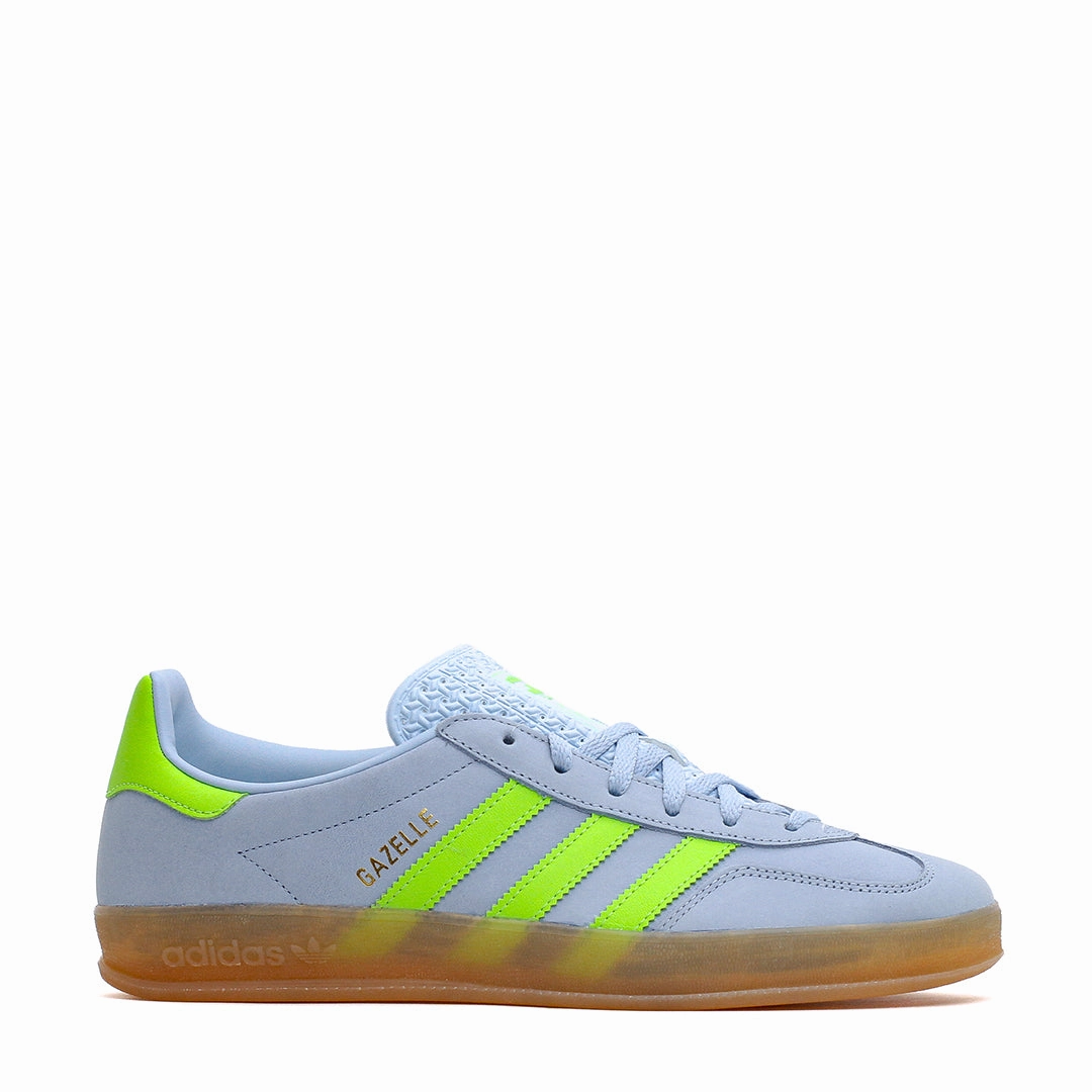 Adidas Women Gazelle Indoor Clear Sky Solar Green JI1372 Friends Meet Lightweight Design