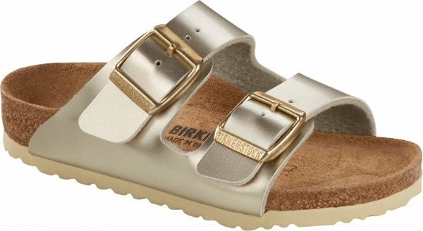 Birkenstock Arizona Birko-Flor Electric Metallic Gold- Narrow Comfortable Sandals