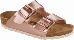 Walk Style Marina Mood Birkenstock Arizona Birko-Flor Metallic Copper- Narrow