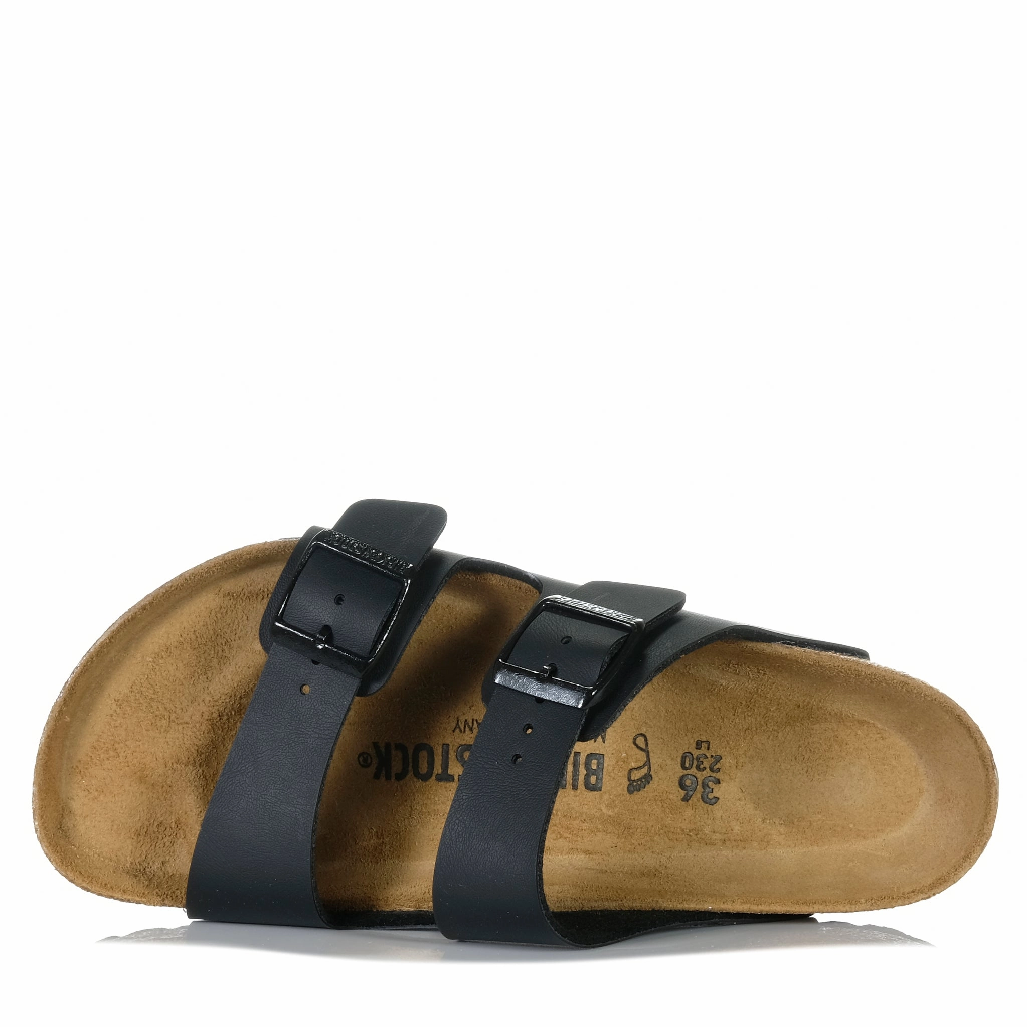 Birkenstock Arizona Birko-Flor (Regular) Black Comfortable Platform Heels