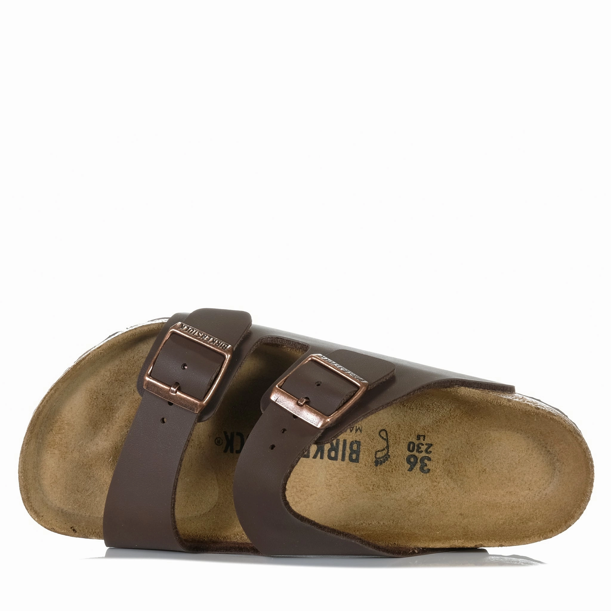 Birkenstock Arizona Birko-Flor (Regular) Dark Brown Iconic Luxe Sandals