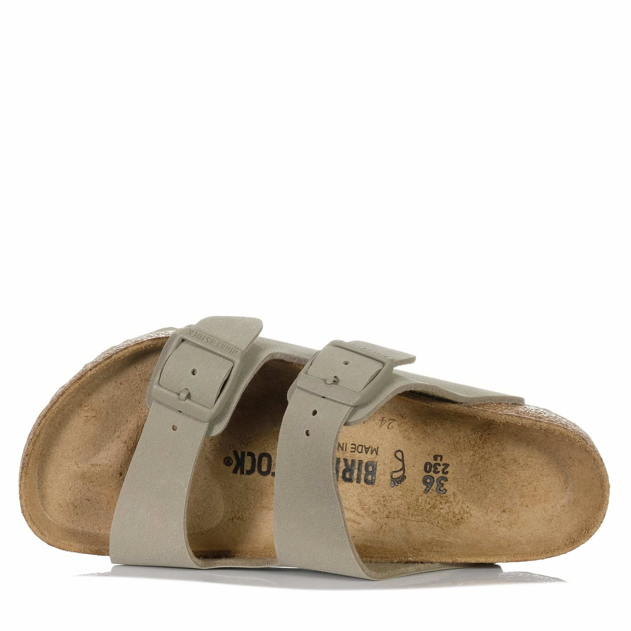Birkenstock Arizona Birko-Flor (Regular) Faded Khaki Strapped Sandals