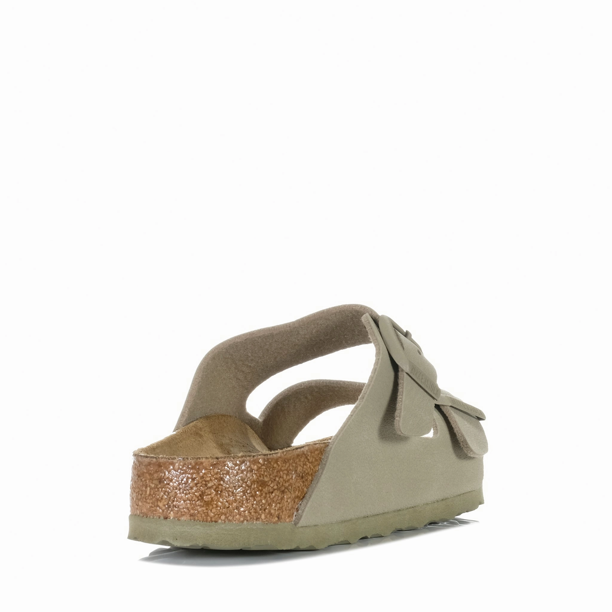 Birkenstock Arizona Birko-Flor (Regular) Faded Khaki Strapped Sandals