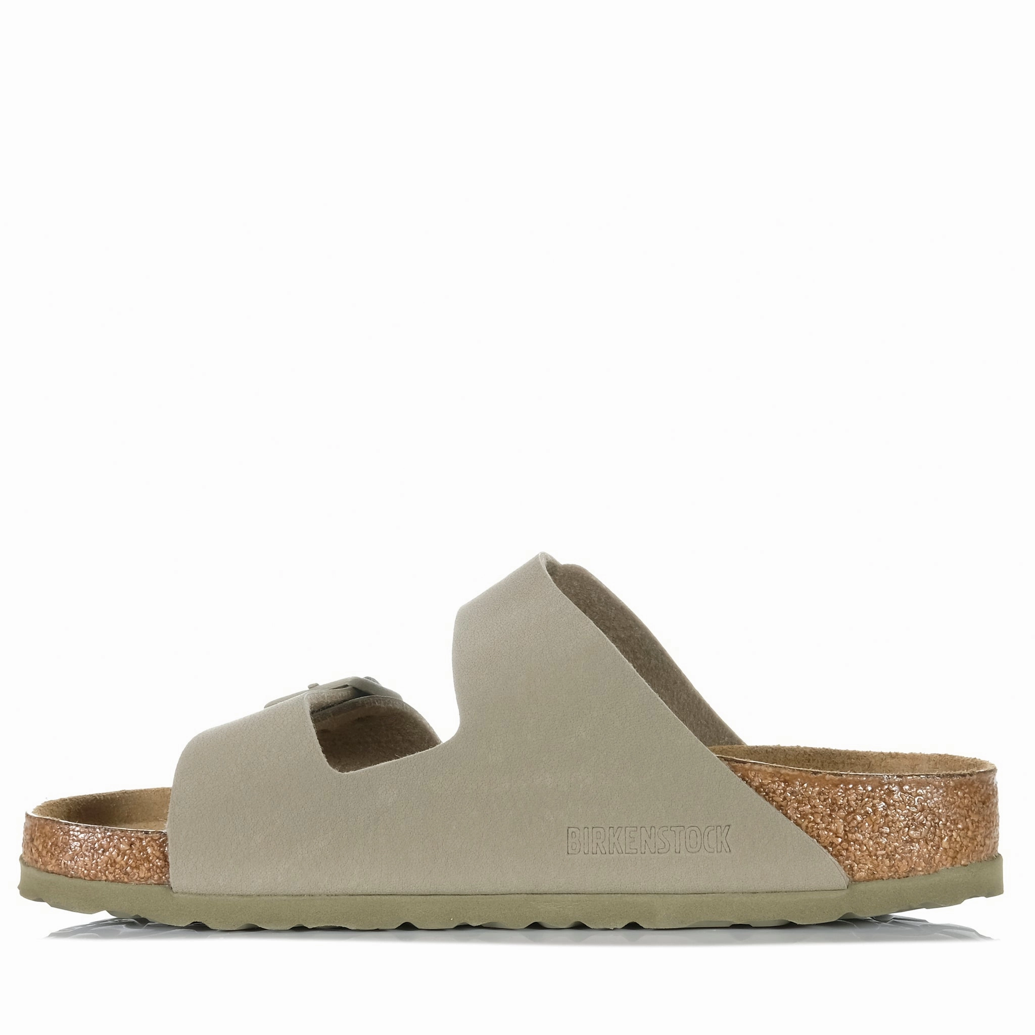 Birkenstock Arizona Birko-Flor (Regular) Faded Khaki Strapped Sandals