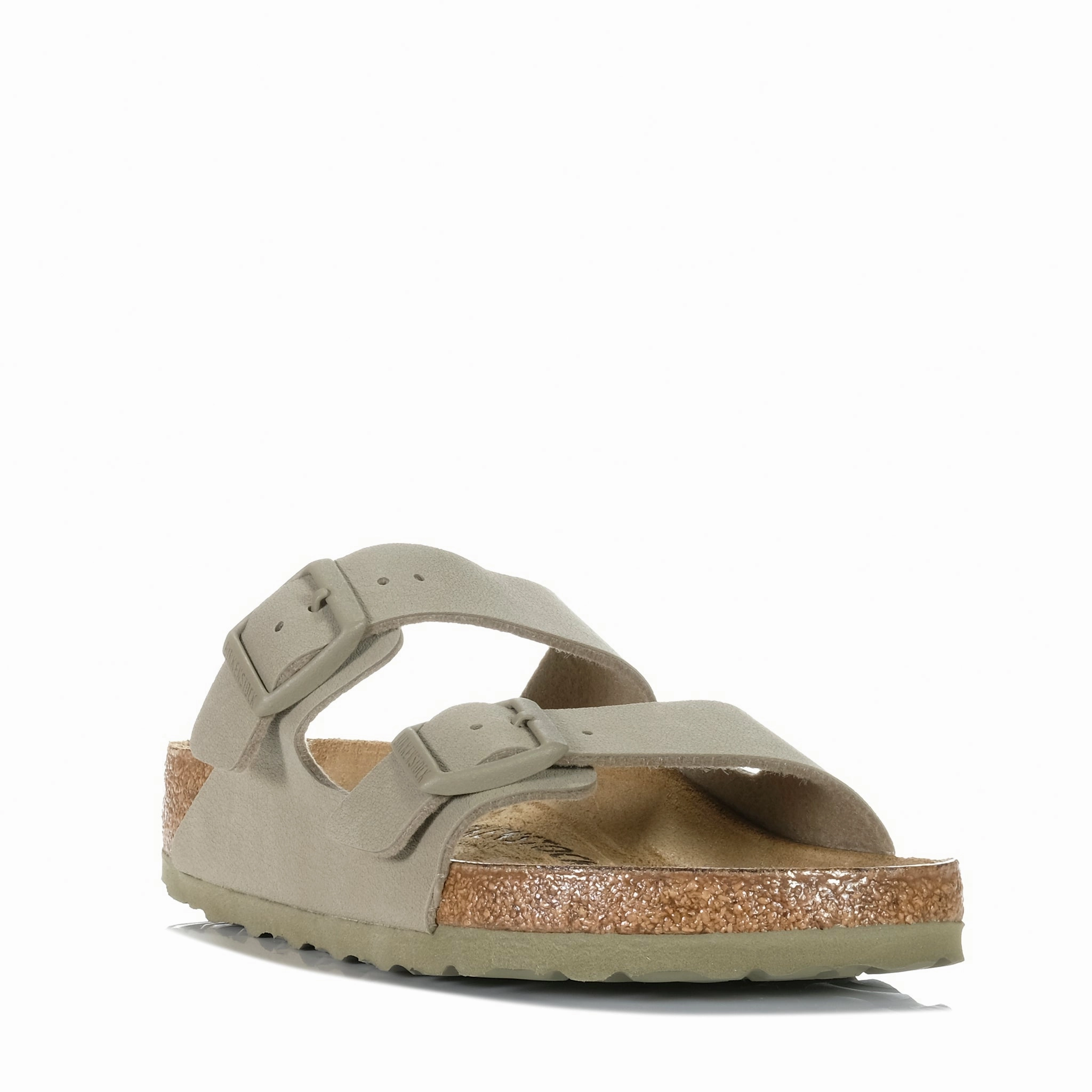 Birkenstock Arizona Birko-Flor (Regular) Faded Khaki Strapped Sandals