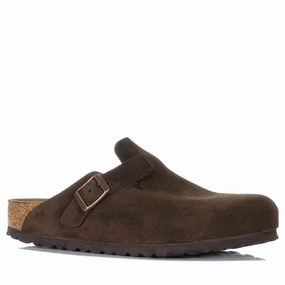 Urban Utility Birkenstock Boston Soft Footbed Suede Leather (Regular) Mocha