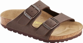 Birkenstock Kids Arizona Birko-Flor Nubuck Mocca - Regular Travel Comfort Shoes Everyday Shoes