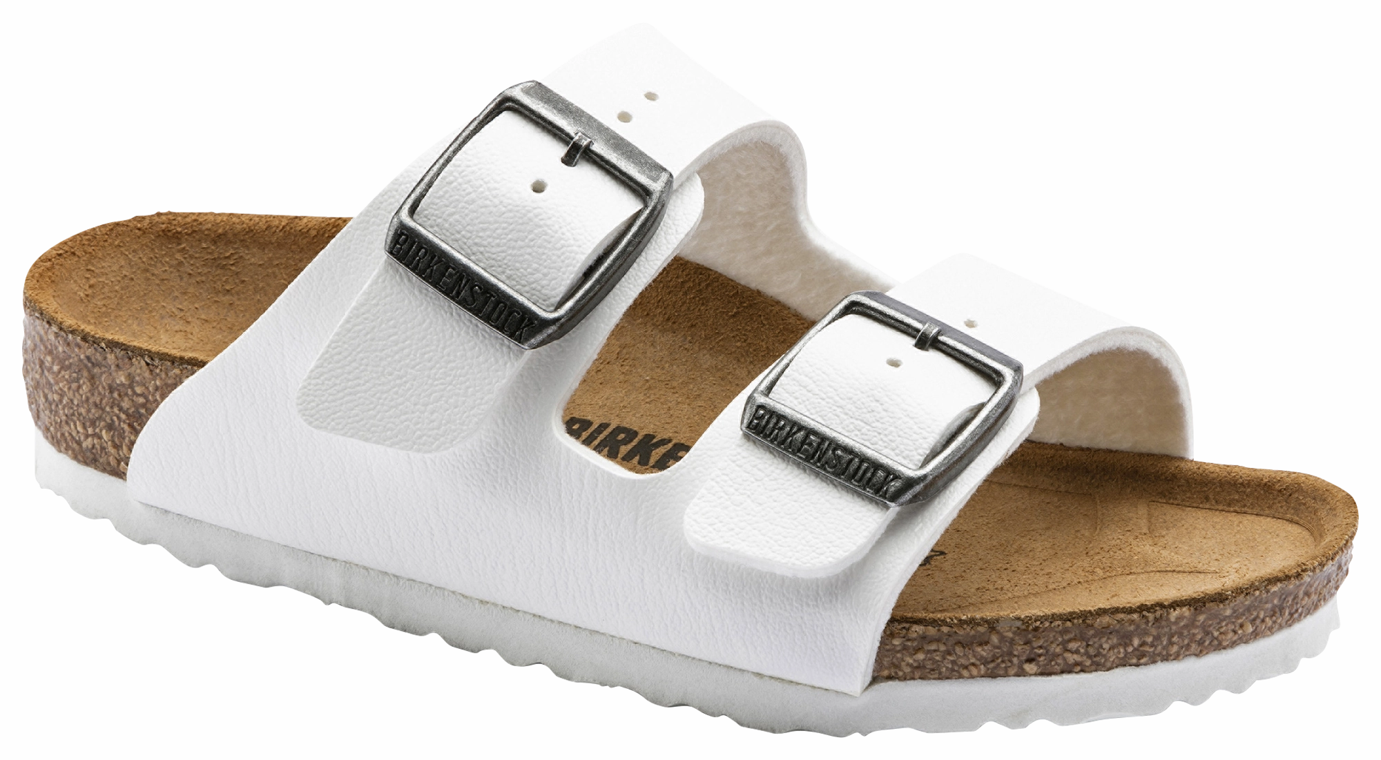 Birkenstock Kids Arizona Birko-Flor White - Narrow Swift Dry