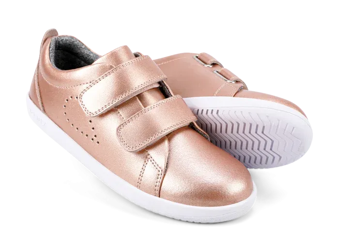 Bobux KID  Grass Court - Rose Gold Sophisticated traction