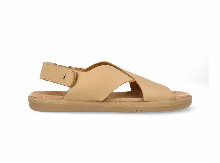 White Clean Bobux Iwalk Glide Sandal - Parchment